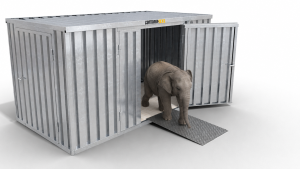 Auffahrrampe 850 x 1465 mm für Schnellbaucontainer