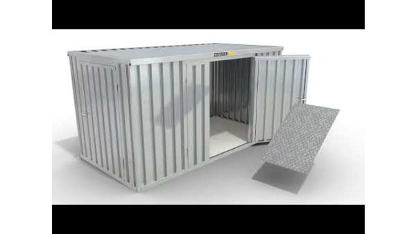 Auffahrrampe 850 x 1465 mm für Schnellbaucontainer