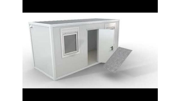 Auffahrrampe 850 x 1465 mm für Bürocontainer