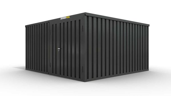 Lagercontainer 2er-Kombination mit Doppel-Drehflügeltür mittig in Stirnseite, H2216x B5055 x T4710 mm, anthrazit, zerlegt Lagercontainer 2er-Kombination mit Doppel-Drehflügeltür mittig in Stirnseite, H2216x B5055 x T4710 mm, anthrazit, zerlegt