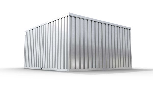 Lagercontainer 2er-Kombination mit Drehflügeltür mittig in Breitseite, H2216x B4020 x T4710 mm, verzinkt, zerlegt Lagercontainer 2er-Kombination mit Drehflügeltür mittig in Breitseite, H2216x B4020 x T4710 mm, verzinkt, zerlegt