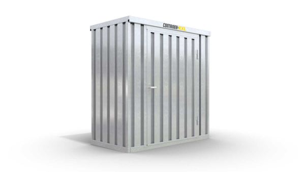 Lagercontainer mit Drehflügeltür mittig in Stirnseite, H2196 x B2350 x T915 mm, verzinkt, zerlegt