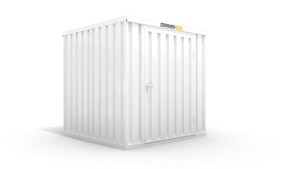 Lagercontainer isoliert – 4 qm, HxBxT: 2465 x 2100 x 2170 mm, grauweis, 1180 mm Einflügeltür in Breitseite, montiert Lagercontainer isoliert – 4 qm, HxBxT: 2465 x 2100 x 2170 mm, grauweis, 1180 mm Einflügeltür in Breitseite, montiert