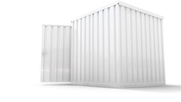 Lagercontainer isoliert – 4 qm, HxBxT: 2465 x 2100 x 2170 mm, grauweis, 1180 mm Einflügeltür in Breitseite, montiert Lagercontainer isoliert – 4 qm, HxBxT: 2465 x 2100 x 2170 mm, grauweis, 1180 mm Einflügeltür in Breitseite, montiert