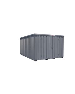 Lagercontainer - Schnellbaucontainer 12 qm, L3100xB4200 mm, Höhe 2100 mm, Doppelflügeltür mittig in Längsseite, Boden OSB 3 Platte, verzinkt
